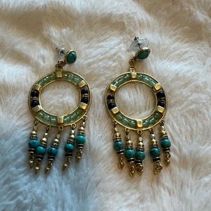 Stella and Dot Turquoise Chandelier earrings